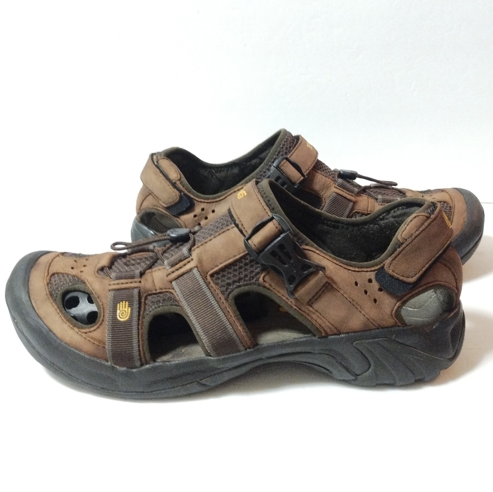 Teva Ominum 2 Brown Leather Men’s Hybrid Shoe Waterproof Sandals Size 13 - Picture 3 of 10